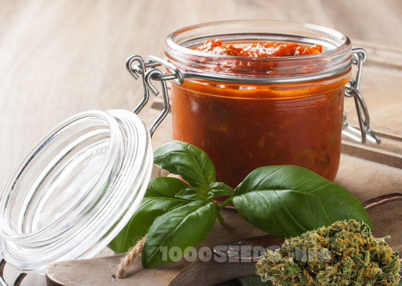 tomaten-Cannabis-Sauce, Nudelsauce mit Cannabis, kochen mit Cannabis, Weedkoch