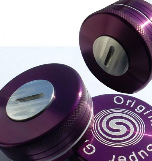 PushUp-Grinder aus Aluminium, ø 50 mm, violett